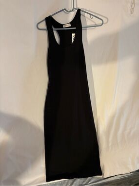 ASOS Black Racerback Midi Slip Dress